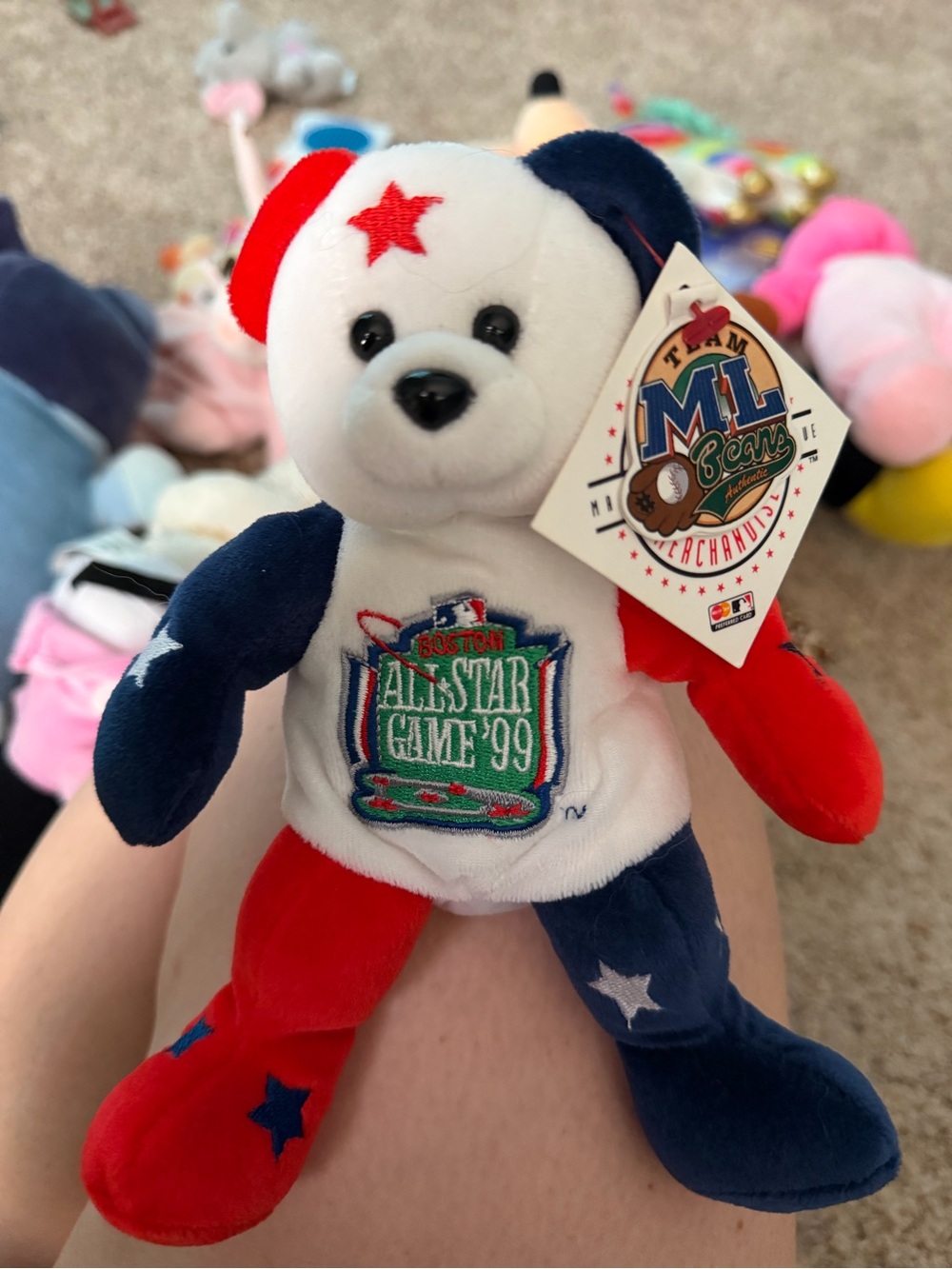 MLB Patriotic Red White Blue All-Star Game '99 Plush Bear